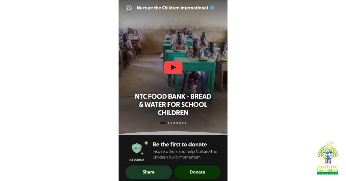 NTC FOOD BANK – BREAD & WATER FOR SCHOOL CHILDREN
