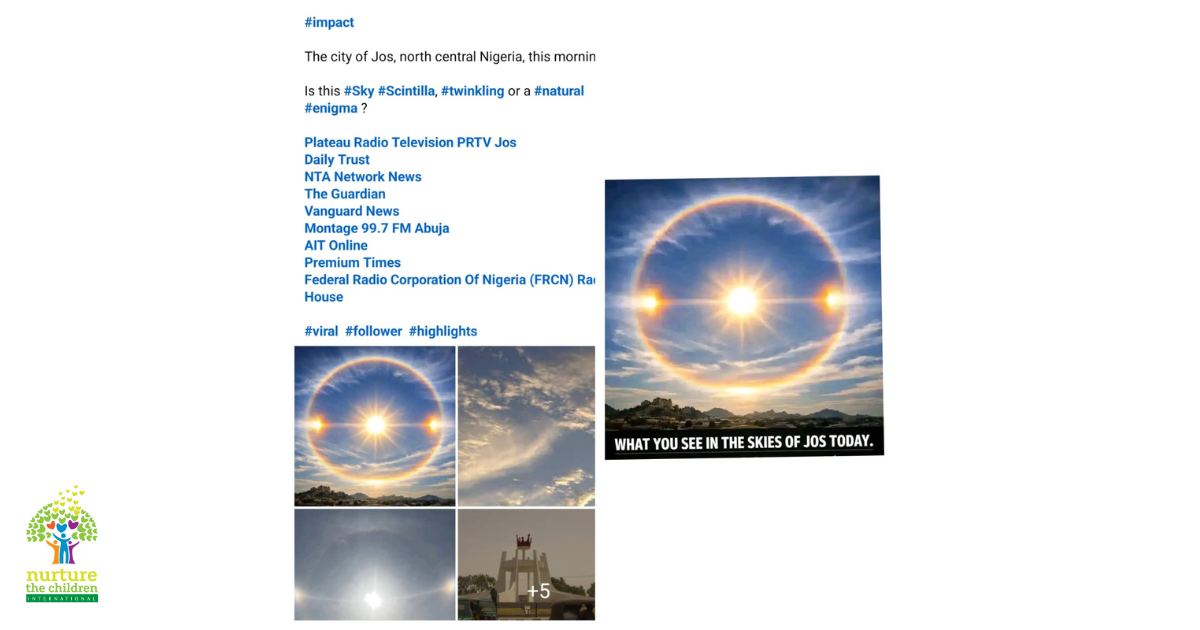 Jos treated to an unusual phenomenon in the sky by Mother Nature